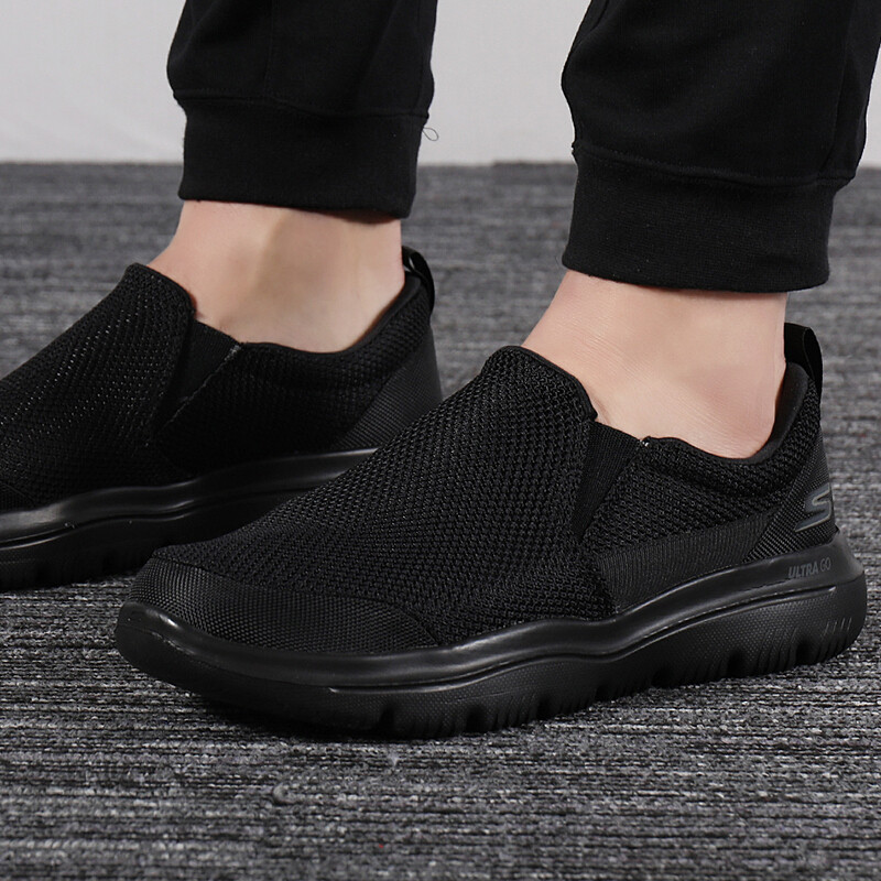 斯凯奇（SKECHERS）男鞋运动鞋秋季轻质一脚穿健步鞋舒适休闲鞋54738 54738-BBK（男） 6.5（39码）
