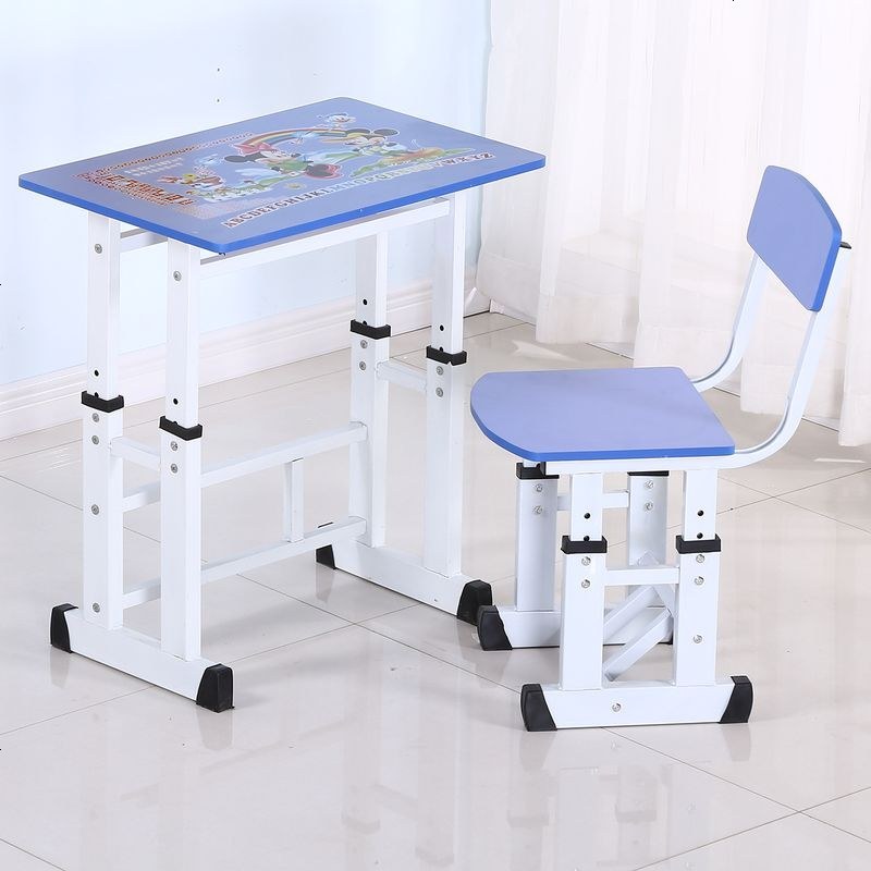书桌子儿童学习写字作业桌台小学生书架柜组合椅子套装男女孩家用_8 藏青色_F80蓝米奇