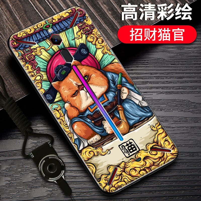 红魔Mars游戏手机壳NX619J软硅胶防摔努比亚红魔3/3s国潮风保护套_245 红魔1代/NX609J突破-国潮彩绘