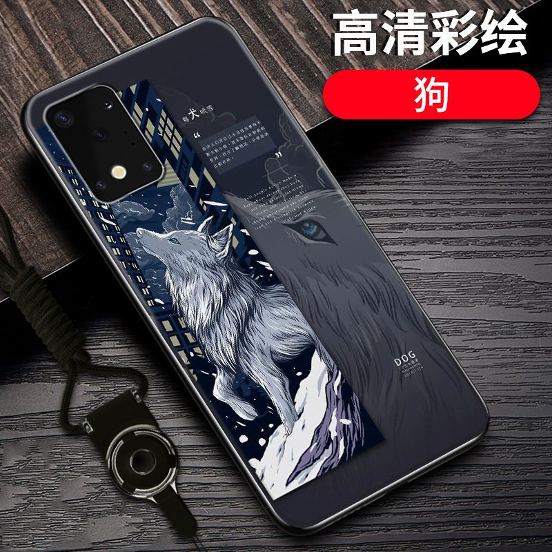 三星s11手机壳玻璃壳防摔s11+十二生肖国潮风硅胶新款s11se保护套_760 狗-12生肖-黑边国潮彩绘三星s11