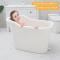 加厚成人浴桶家用大号沐浴缸女浴盆塑料儿童大人洗澡盆泡澡桶全身_1_558 成人浴桶白色（无盖无礼品）