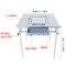 【优先发货】户外不锈钢烧烤桌自助烤肉小豆腐商烤架木炭碳架子摆摊家用烧烤炉 加厚加粗65*65+平底锅