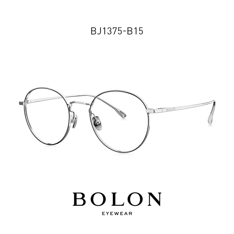 BOLON暴龙2020年新品钛金属光学眼镜框圆框复古潮近视眼镜架BJ1375 BJ1375B15