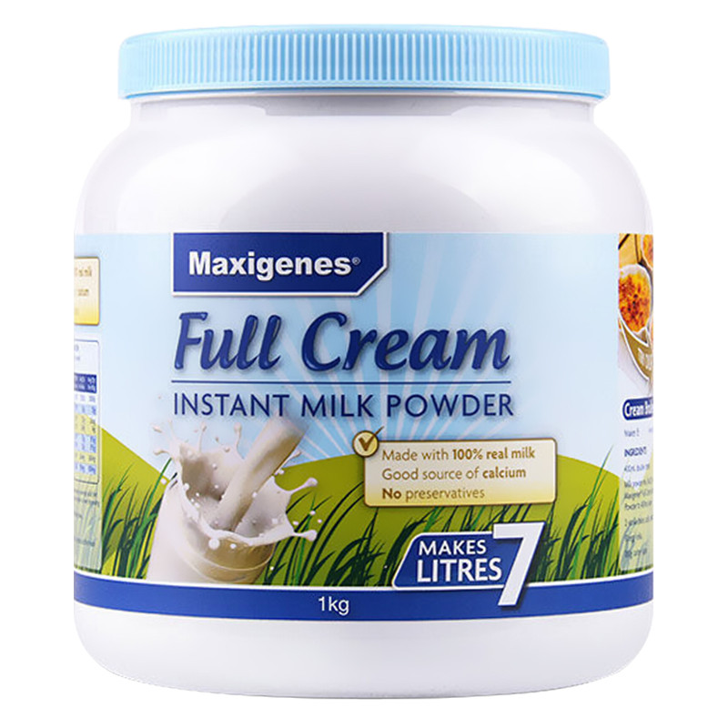 澳洲 Maxigenes美可卓 蓝胖子全脂高钙奶粉1kg