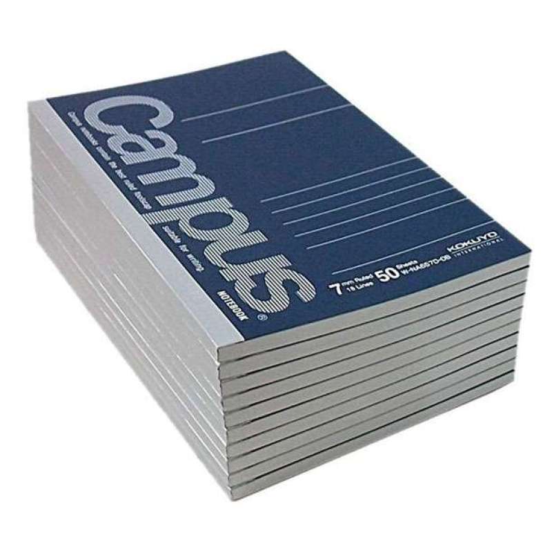 国誉(kokuyo)campus笔记本a6 50页无线胶装 w-na657d-db(深蓝)(10本