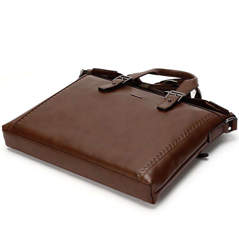 万里马wanlima男士商务休闲意大利进口牛皮宽大公文手提包22132860201