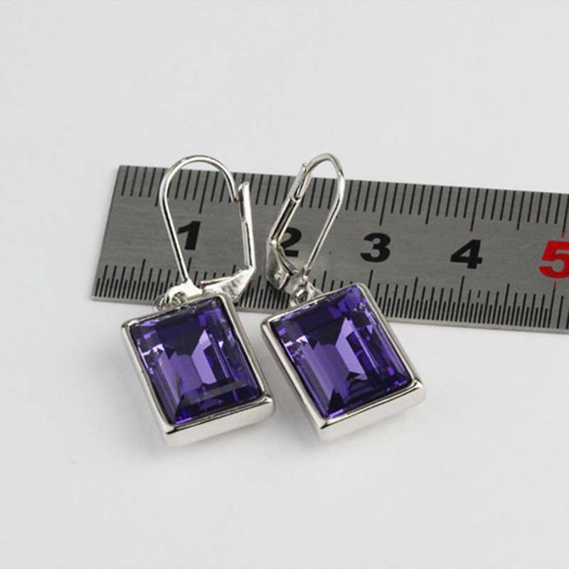 禾场 奥地利进口水晶 魔镜时尚百搭耳钉