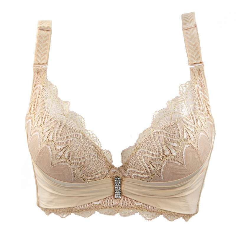 依曼丽yml 内衣聚拢加宽收副乳调整型文胸yk2218 肤色 70b