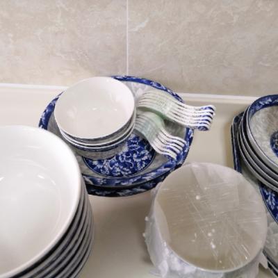 瓷物语碗碟套装36头釉下彩菜盘子日式陶瓷简约家用餐具晒单图