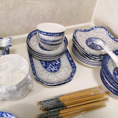 瓷物语碗碟套装36头釉下彩菜盘子日式陶瓷简约家用餐具晒单图