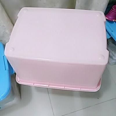 禧天龙citylong 52L收纳箱塑料大号有盖衣服储蓄储物玩具整理箱子 粉色晒单图