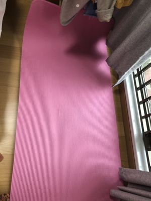 爱玛莎Imassage瑜伽垫初学者加宽80CM防滑健身垫男士毯加厚NBR10mm加长瑜珈垫183*80cm 粉色晒单图