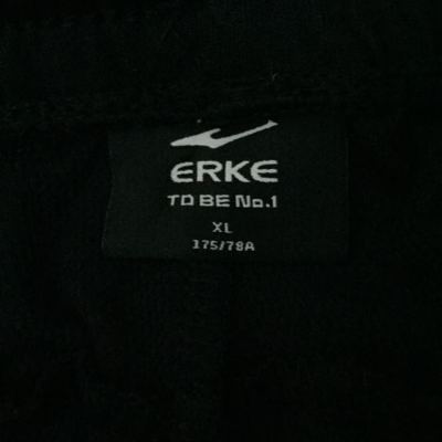 鸿星尔克（ERKE）休闲针织男款长裤小脚收口宽松运动裤男裤 7526正黑 XL晒单图