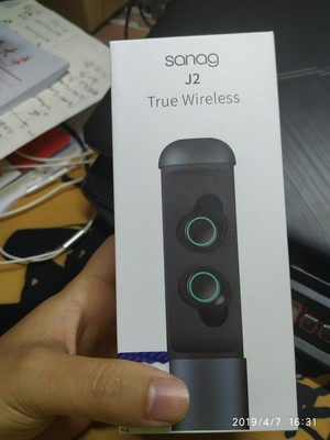 SanagJ2-tws蓝牙耳机50新款黑科技带充电仓私模迷你降噪适用苹果运动耳机灰色，白色，红色晒单图