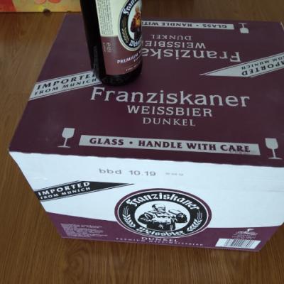 Franziskaner 德国进口 范佳乐（教士）小麦黑啤酒500ml*20瓶 整箱装晒单图