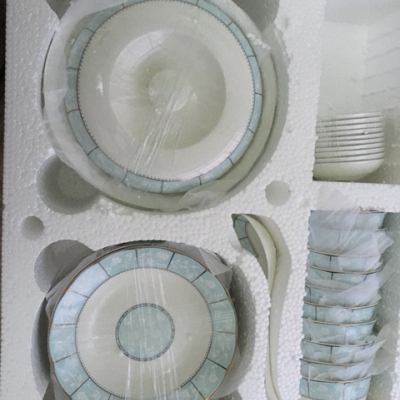 富昱景 景德镇高档陶瓷56件餐具套装国产碗盘碟套装中欧美简约式风格 小时代晒单图
