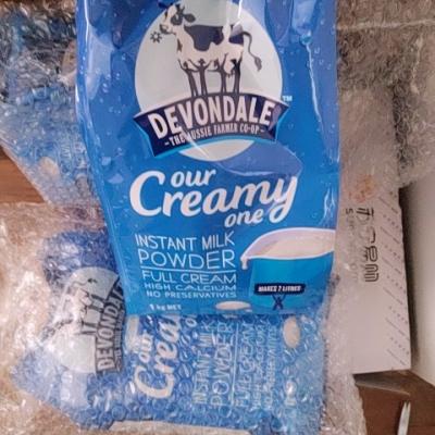 【元气早餐搭档】德运（Devondale）全脂高钙成人奶粉 净含量1kg/袋 进口奶粉 学生奶粉晒单图