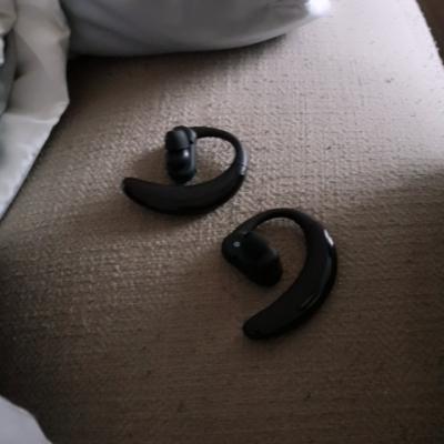 IXV 蓝牙耳机超长待机 运动挂耳式无线双耳跑步音乐耳机安卓苹果手机通用吃鸡耳麦 双耳高清通话 黑色-可更换电池晒单图