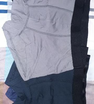 苏宁极物 2条装 男式基础棉质平角内裤 深灰+藏青（升级版） XL晒单图