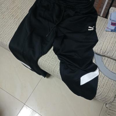 PUMA彪马官方 男子常规型抽绳拼接运动长裤 Iconic MCS 577981 黑色-01 XL晒单图