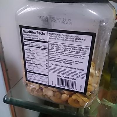 【营养师推荐】科克兰（KIRKLAND）无调味综合坚果 1.13kg/罐 柯克兰 柯可蓝 坚果零食进口食品美国进口晒单图