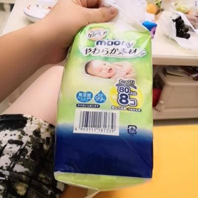 尤妮佳（MOONY）婴幼儿湿纸巾湿巾 80*8 日本原装进口 手口专用晒单图