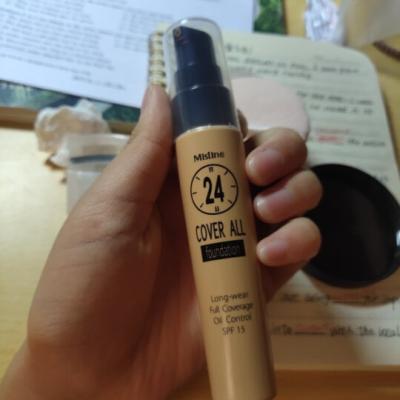 Mistine/蜜丝婷24小时粉底液粉霜遮瑕保湿持久控油奶油肌F2自然色 25g晒单图