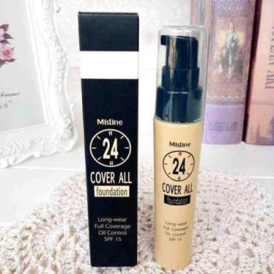 Mistine/蜜丝婷24小时粉底液粉霜遮瑕保湿持久控油奶油肌F2自然色 25g晒单图