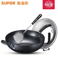 苏泊尔（Supor）FC32U5 真不锈2代炒锅燃气通用 无涂层锅少油烟锅 32cm
