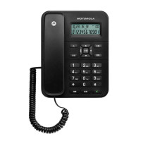摩托罗拉(MOTOROLA)普通家用/办公话机来电显示电话机商务有绳座机CT202C(黑色)
