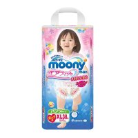 Moony婴儿裤型纸尿裤女加大号XL38片【12-17kg】