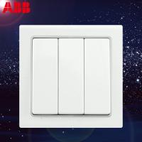 ABB开关插座面板ABB开关ABB德宁系列 三联/三位/三开单控AN103