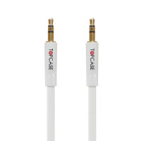 TOPCASE SC01 豪华版 镀金头 DC3.5立体声车载音频线 AUX线公对公音频连接延长线 音箱线 白色 3米