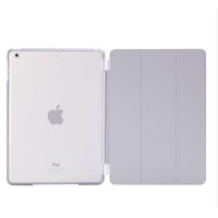 适用苹果平板电脑ipad mini/2/3 mini 4智能保护套PU简约风皮套迷你ipad液态硅胶软保护壳 灰色