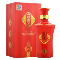 景芝白酒52度500ml一品景芝红2瓶芝麻香型白酒粮食酒带手提袋