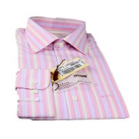 海尔曼斯男士长袖衬衫9503A59 粉红色条纹 42码