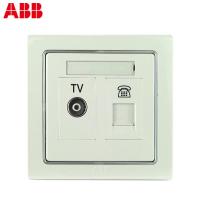 ABB开关插座面板ABB开关ABB插座德宁 二位/电视电话插座AN324