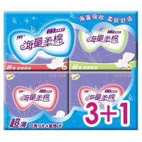 555/三五日夜组合卫生巾 海量系列柔棉超薄3+1日夜组合装