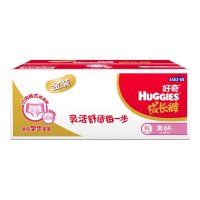 HUGGIES好奇金装成长裤女宝宝箱装XL号64片