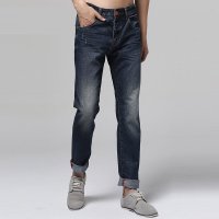 PLAYBOYJEANS 5114030 男士修身小直筒街头牛仔裤 蓝黑色 31(2尺4)