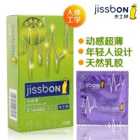 杰士邦避孕套动感颗粒8只装超薄润滑安全套 成人情趣用品