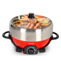 爱家乐（AKIRA）KL-B55/SG 4升 多功能家用电火锅 双层加厚304食品级不锈钢火锅