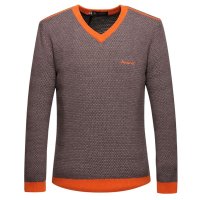 DSQUARED2 男士褐色V领针织毛衣 8212352005 褐色 50码