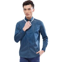 cardanro/卡丹路品牌男装长袖休闲衬衫简约 蓝色 46 1358013 蓝色 46码