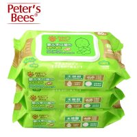 Peter‘s bees 彼特的蜜蜂 婴儿手口湿巾有盖装 80抽 三联包