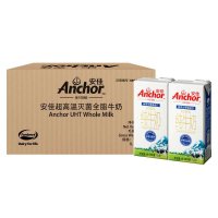 安佳（Anchor）全脂纯牛奶1L*12盒整箱 新西兰进口 牛奶 （新老包装交替发货）