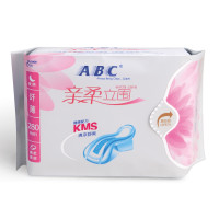 ABC夜用卫生巾 亲柔立围纤薄棉柔280mm*8片 （含KMS健康配方）