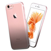 ESCASE 苹果iPhone8/7手机壳苹果8保护壳iPhone8/7硅胶保护壳苹果全包软壳透明TPU手机壳 深空灰