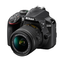 尼康数码单反相机 D3400(18-55mm+55-200mm)双镜头套装+包+卡