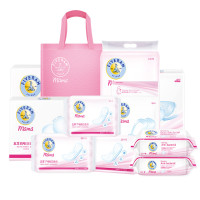 五羊(fiveram) 妈咪孕产专用护理包(卫生巾、护理垫、月子牙刷、乳垫、一次性内裤、马桶垫、湿巾*2) 新旧包装随机发